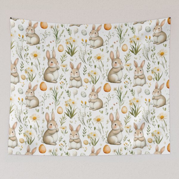 Item preview, Adorable Easter Bunny and Egg Watercolor Pattern designed and sold by GASCE Studio.