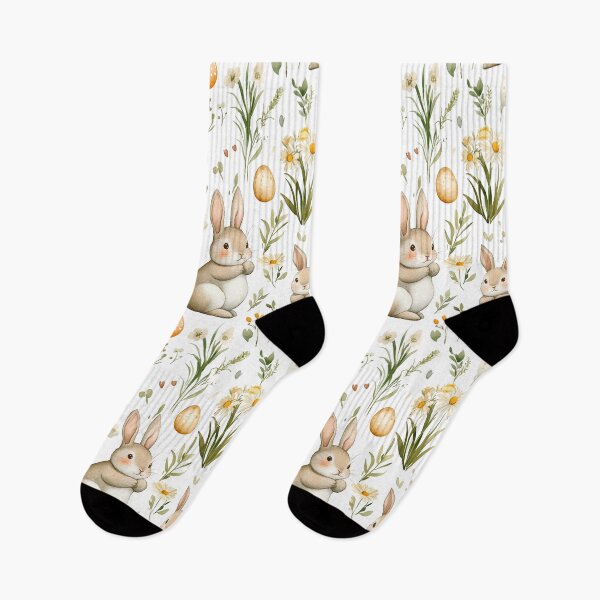Item preview, Adorable Easter Bunny and Egg Watercolor Pattern designed and sold by GASCE Studio.