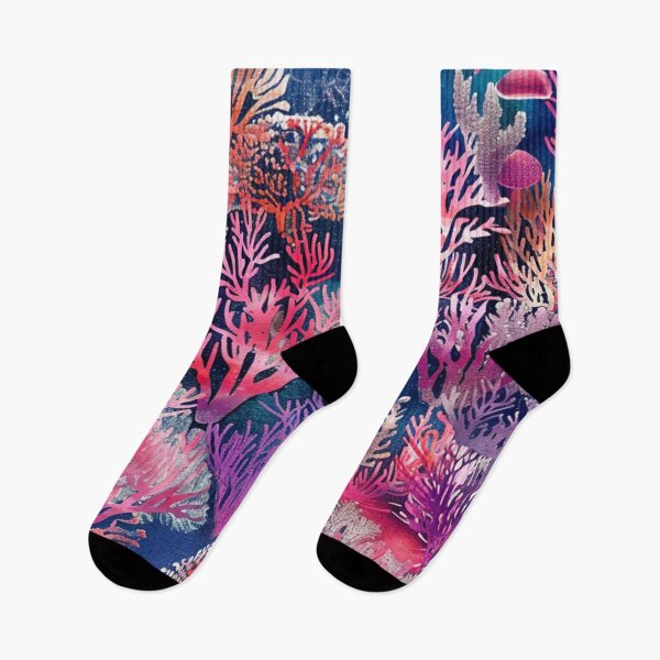 Item preview, Coral Reef Pattern Blue and Pink Fisherman designed and sold by darkskydelights.