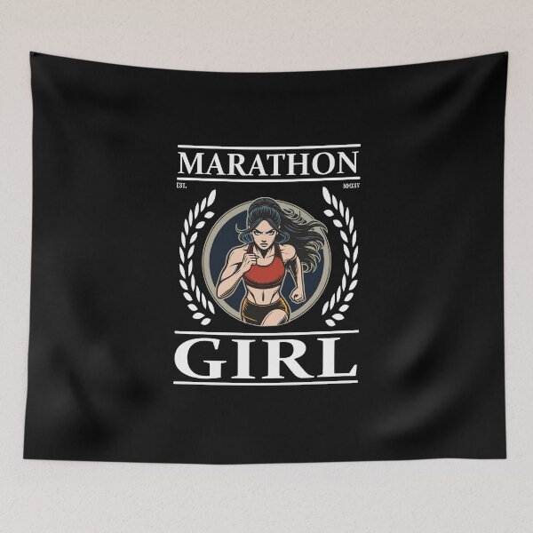 Item preview, Marathon Girl – Running is Freedom designed and sold by RetroMaritalArt.