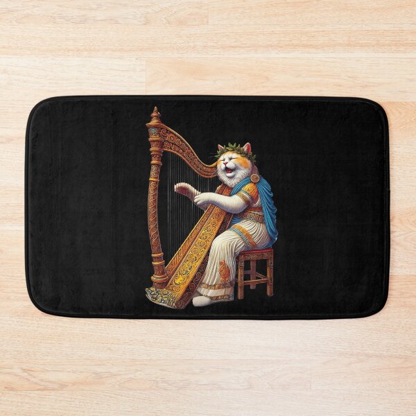 Item preview, Serenade Strings, Cat Playing Harp designed and sold by Tiszert.