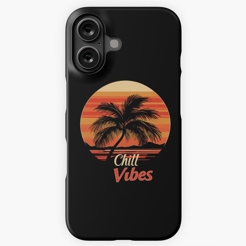 Chill Vibes Retro Palm Tree Sunset