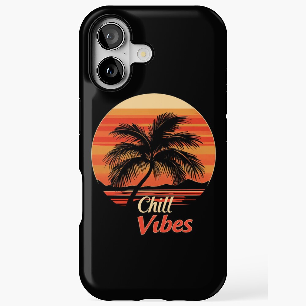 Chill Vibes: Retro Palm Tree Sunset
