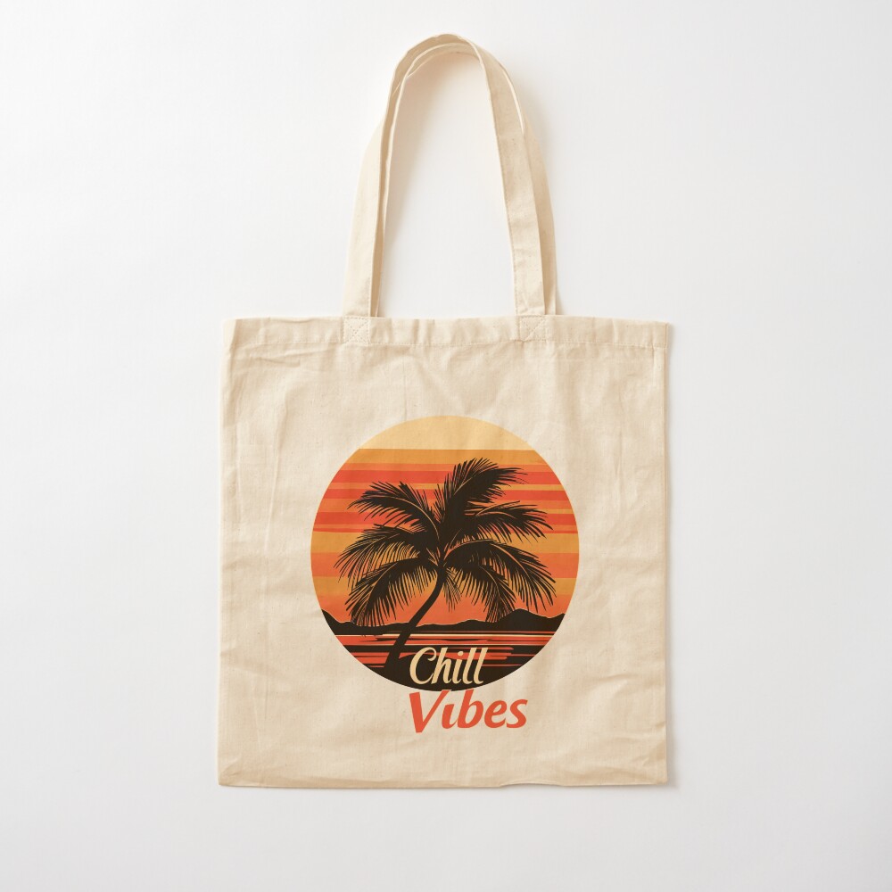 Chill Vibes Retro Palm Sunset