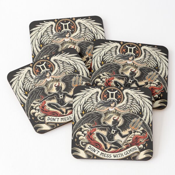 Item preview, DON'T MESS WITH GEMINI. Gemini Zodiac Sunsign Illustrated Design. designed and sold by PixieArtStudio.