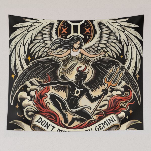 Item preview, DON'T MESS WITH GEMINI. Gemini Zodiac Sunsign Illustrated Design. designed and sold by PixieArtStudio.
