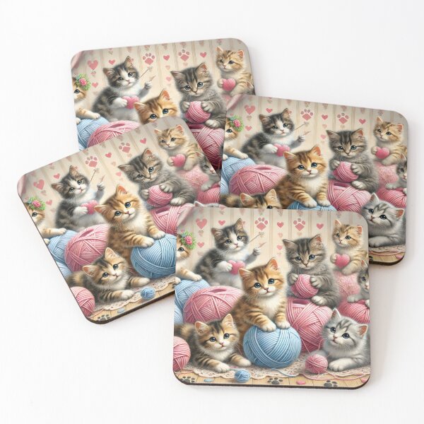 Item preview, Heartfelt Kittens in Yarn Wonderland designed and sold by Mechanical-Artt.
