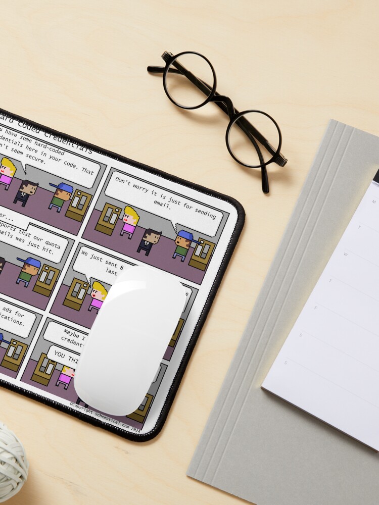 Thumbnail 3 of 5, Mouse Pad, Hard Coded Credentials designed and sold by schematical.