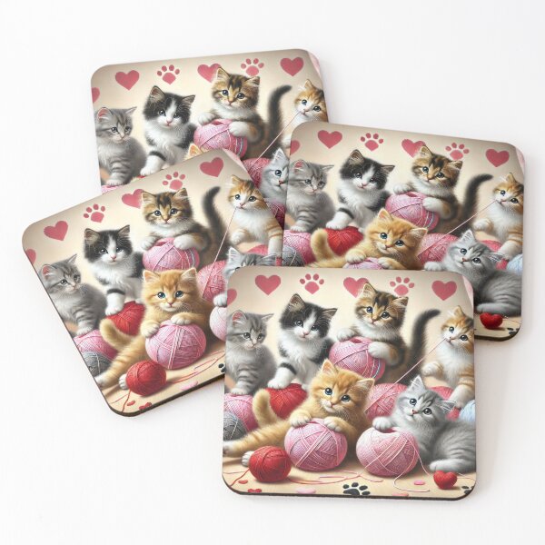 Item preview, Kittens in a Heartful Mess designed and sold by Mechanical-Artt.