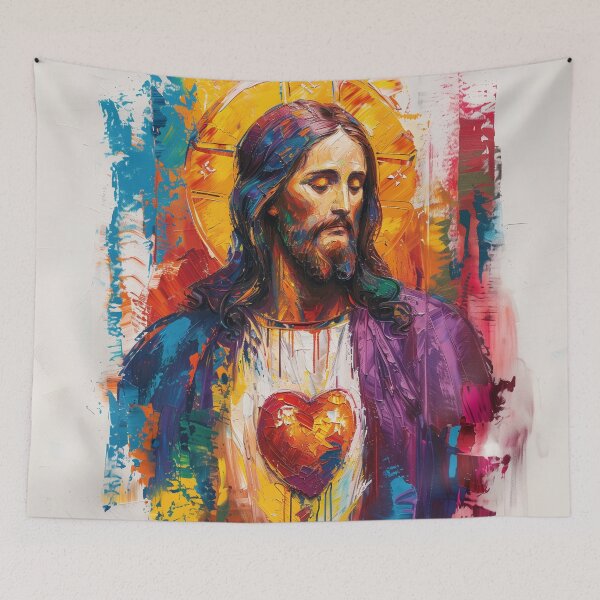 Item preview, JESUS COLORFUL PAINTING designed and sold by Juanesgo1026.