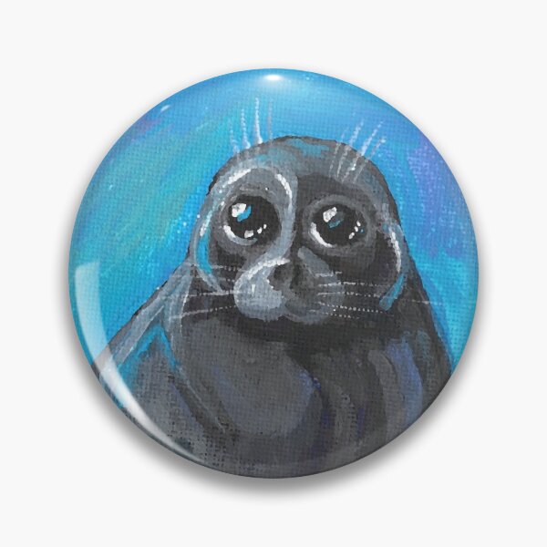 Item preview, Portrait of a Baikal seal created with acrylic paints designed and sold by alina-k-design.