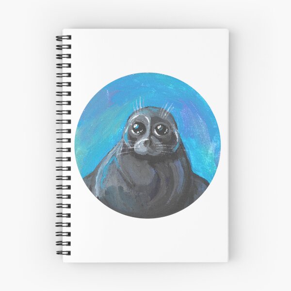 Item preview, Portrait of a Baikal seal created with acrylic paints designed and sold by alina-k-design.
