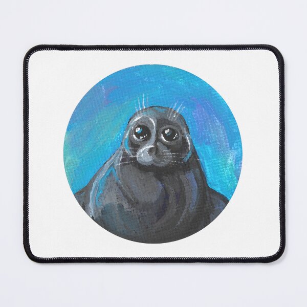 Item preview, Portrait of a Baikal seal created with acrylic paints designed and sold by alina-k-design.