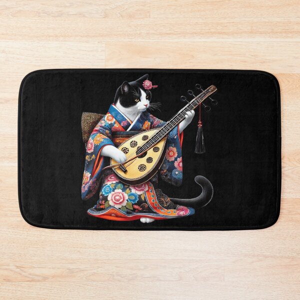Item preview, Biwa Dreams, Cat Themes, Cat Playing Biwa designed and sold by Tiszert.