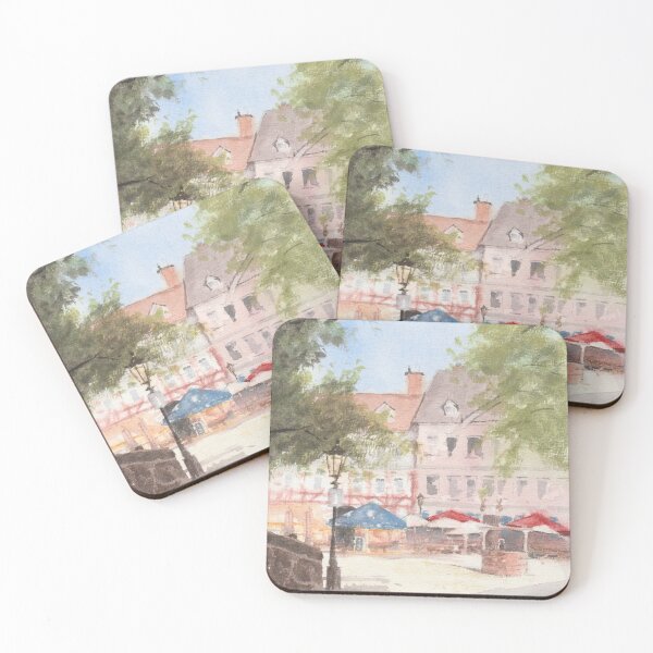 Item preview, Town Square in the Morning designed and sold by Mubbles Prints.