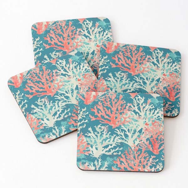 Item preview, Teal Coral Reef Pattern designed and sold by darkskydelights.