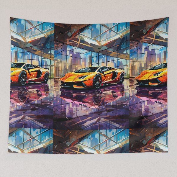 Item preview, Supercar's Perfect Reflection In Modern Showroom designed and sold by RevUpDesign.