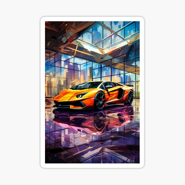 Item preview, Supercar's Perfect Reflection In Modern Showroom designed and sold by RevUpDesign.