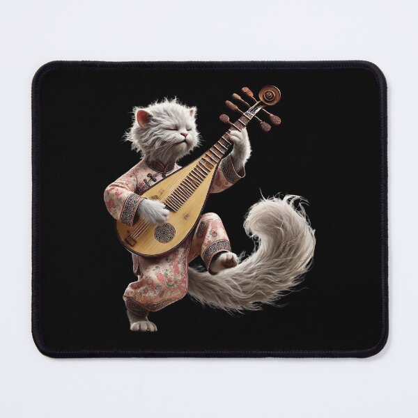 Item preview, Purring Pipa Pick, Cat Playing Pipa designed and sold by Tiszert.