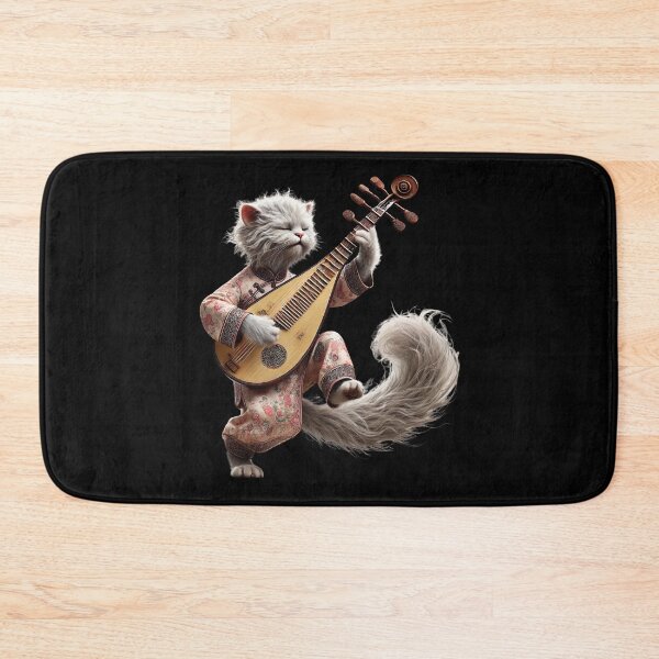 Item preview, Purring Pipa Pick, Cat Playing Pipa designed and sold by Tiszert.