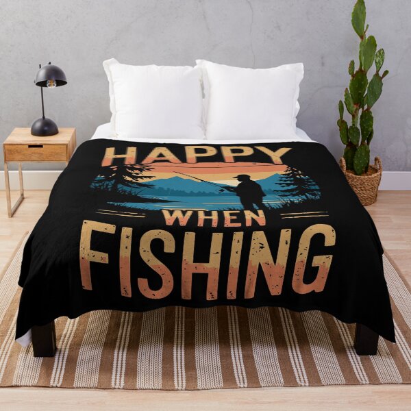 Item preview, Happy when fishing designed and sold by VariousGoodies.