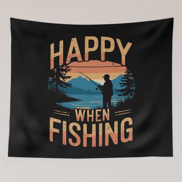 Item preview, Happy when fishing designed and sold by VariousGoodies.