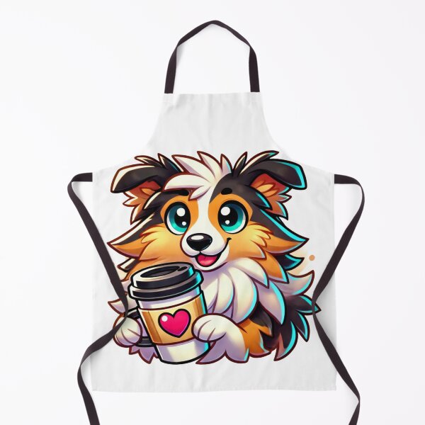 Item preview, Happy Collie Coffee Time Art designed and sold by DoodleWoofs.