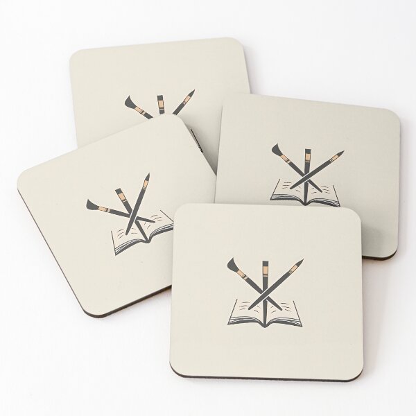 Item preview, Journaling Tools: Crossed Paintbrushes and Open Book designed and sold by Amr Siam.