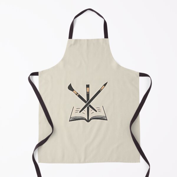 Item preview, Journaling Tools: Crossed Paintbrushes and Open Book designed and sold by Amr Siam.