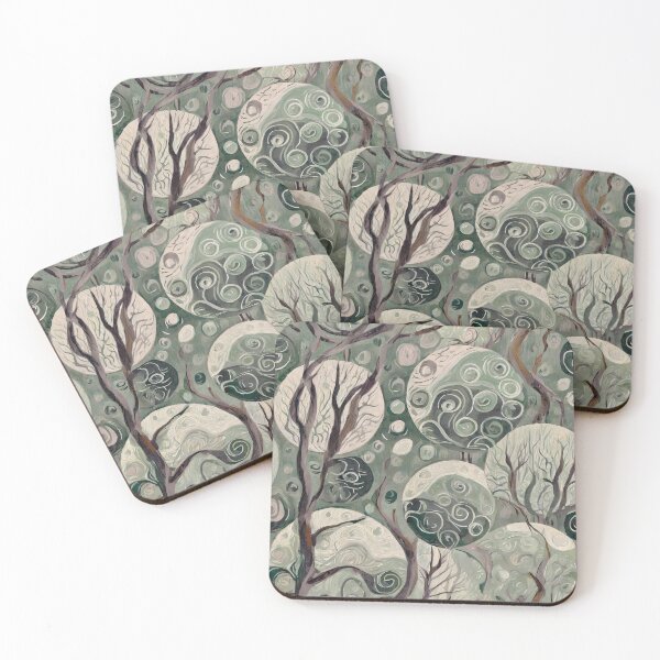 Item preview, Swirls of Green with Trees designed and sold by Bonnie Gardiner.