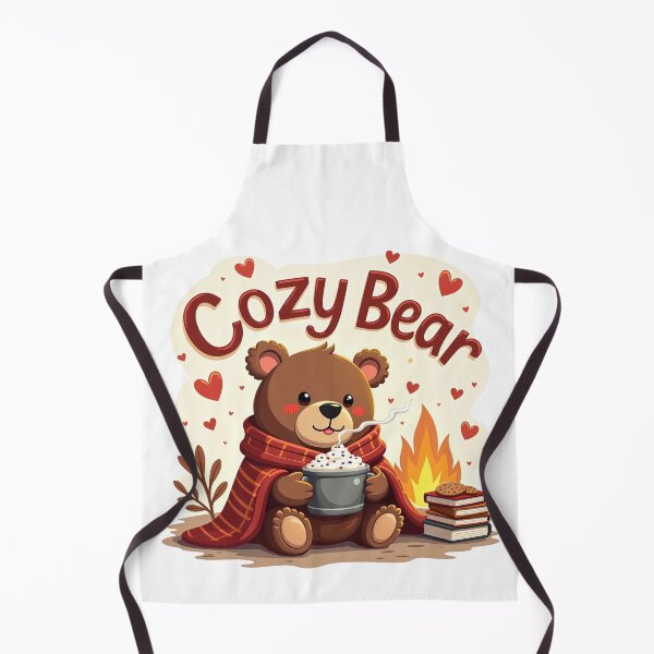 Item preview, Cozy Bear by the Campfire with Hot Cocoa designed and sold by Bulwshop.