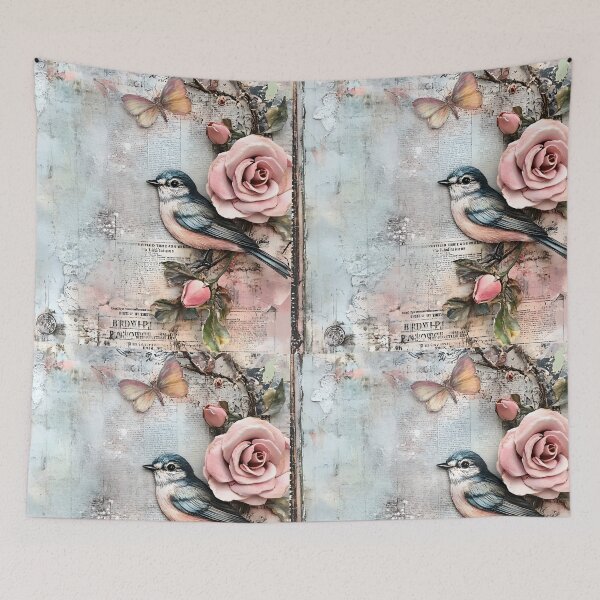 Item preview, Journaling Inspiration: Vintage Bird and Roses Art designed and sold by Amr Siam.