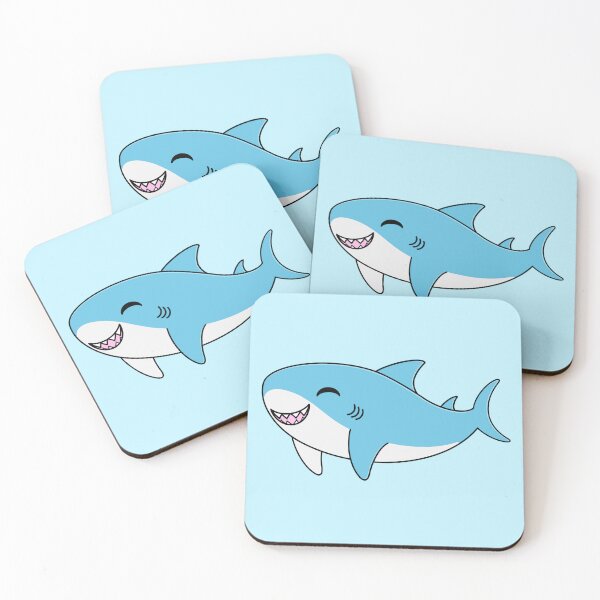 Item preview, Cute Happy Blahaj Blue Shark designed and sold by AroAxel.
