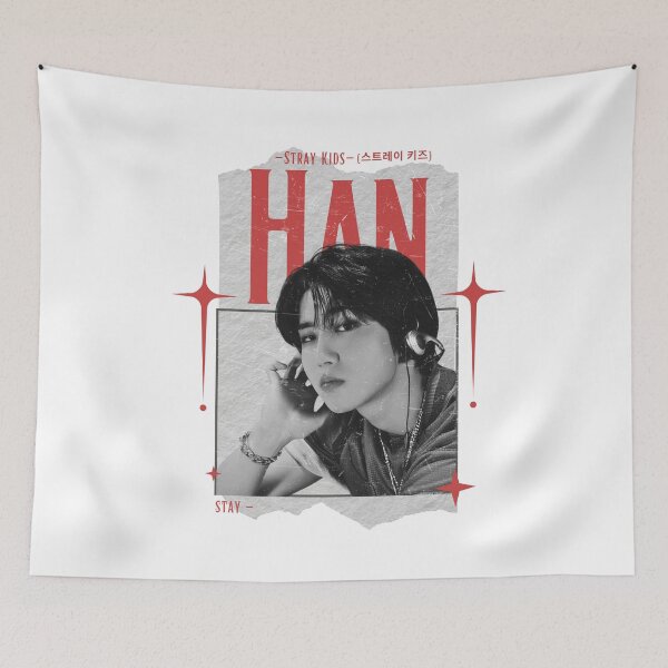 Item preview, Stray Kids Han Y2K Scrapbook Preppy Black and Red Collage Design designed and sold by HELL0WBELLO.