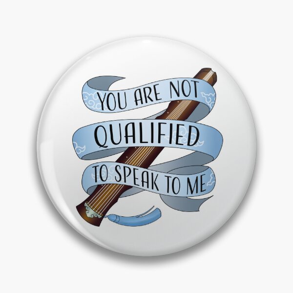 Item preview, You Are Not Qualified Lan Wangji guqin ribbon tattoo style MDZS/The Untamed designed and sold by Antares Versatile Arts.