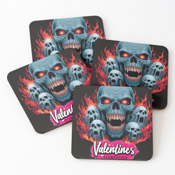 Item preview, Flaming Skulls Valentine's designed and sold by Thaivi Design.