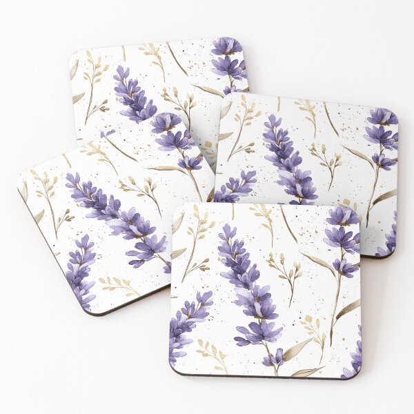 Item preview, Elegant Lavender and Gold Watercolor Pattern designed and sold by GASCE Studio.
