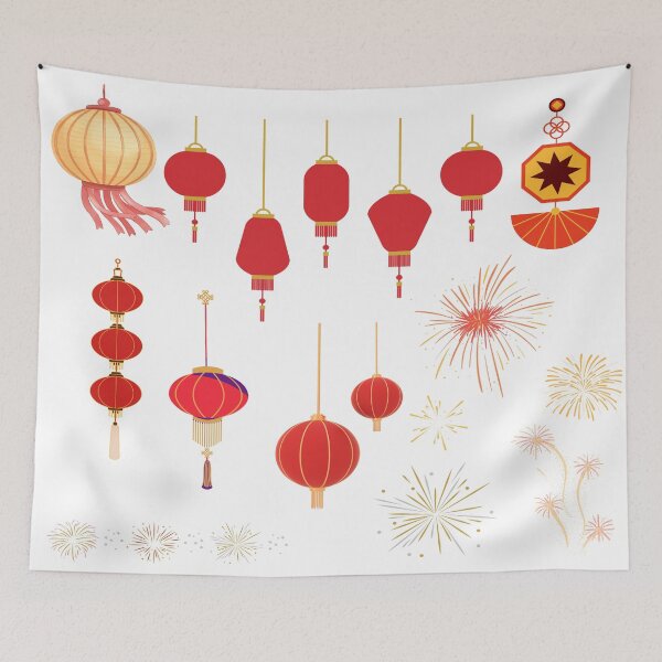 Item preview, Tet 2025 Chinese New Year of Snake Year 2025 celebration lanterns and fireworks design stickers pack designed and sold by Soulfulust .