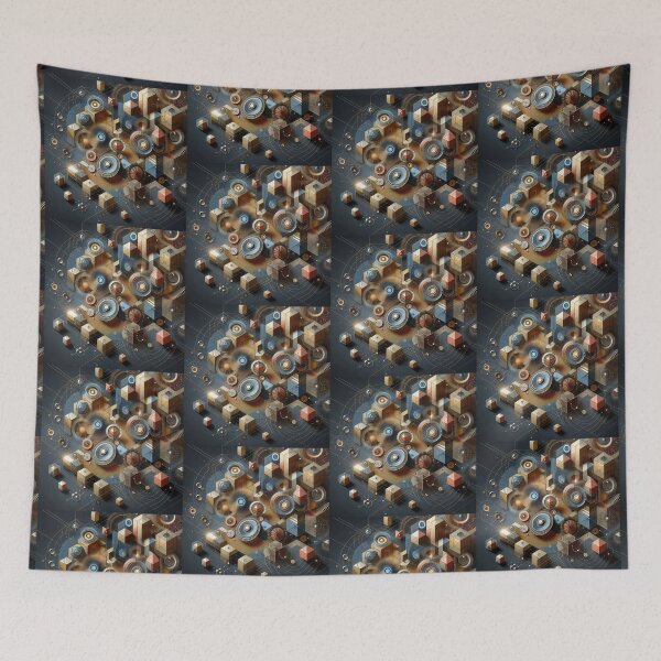 Item preview, colorful geometrik dekoratif pattern designed and sold by Dogandesighn.