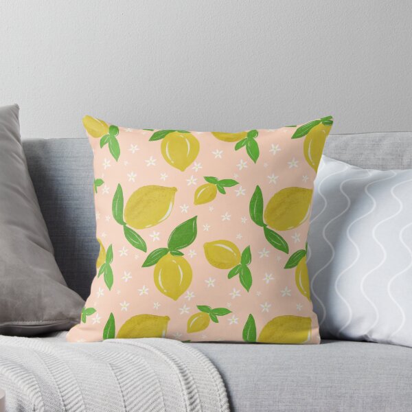 Item preview, Vibrant Lemon Bloom on Soft Peach Background designed and sold by Kavitalakshmi.