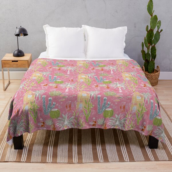 Item preview, Cactus and palm trees pink multi coloured designed and sold by Joanne-Amanda.