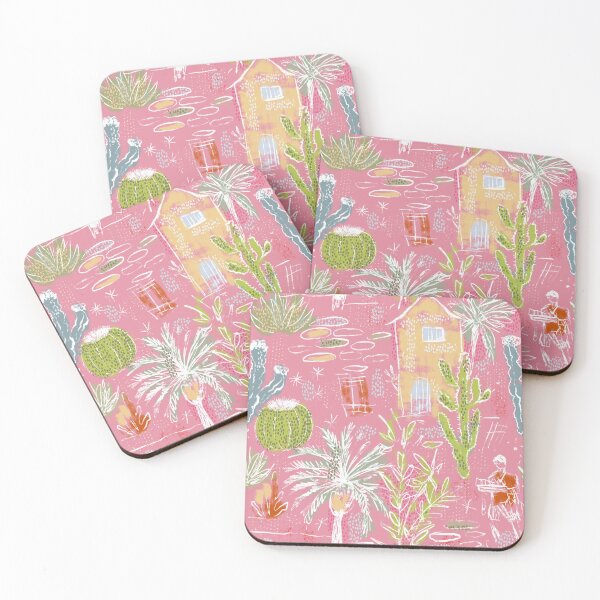 Item preview, Cactus and palm trees pink multi coloured designed and sold by Joanne-Amanda.