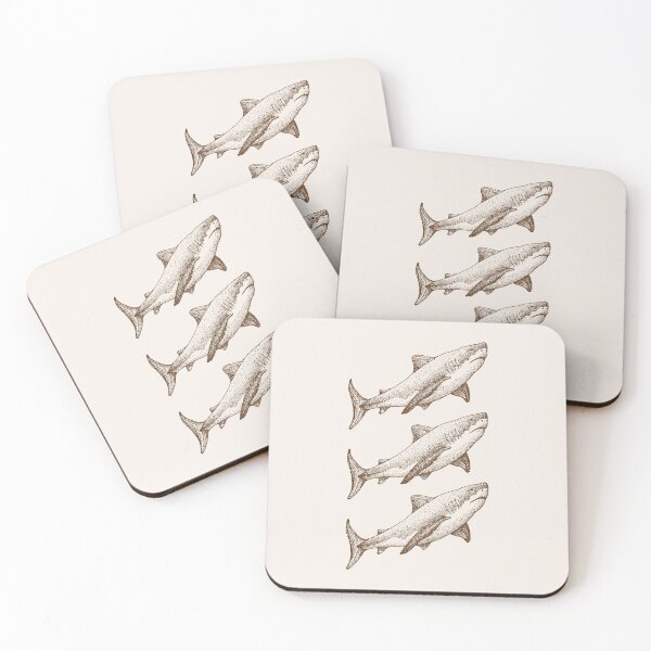 Item preview, Vintage Stacked Sharks designed and sold by darkskydelights.