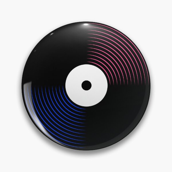 Item preview, Retro Record Art in blue and pink, simple and minimalist nostalgia designed and sold by LaVacheDesign.
