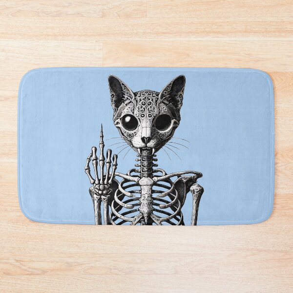 Item preview, Skeleton Cat Ethereal Middle Finger designed and sold by TSQ.