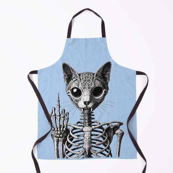 Item preview, Skeleton Cat Ethereal Middle Finger designed and sold by TSQ.