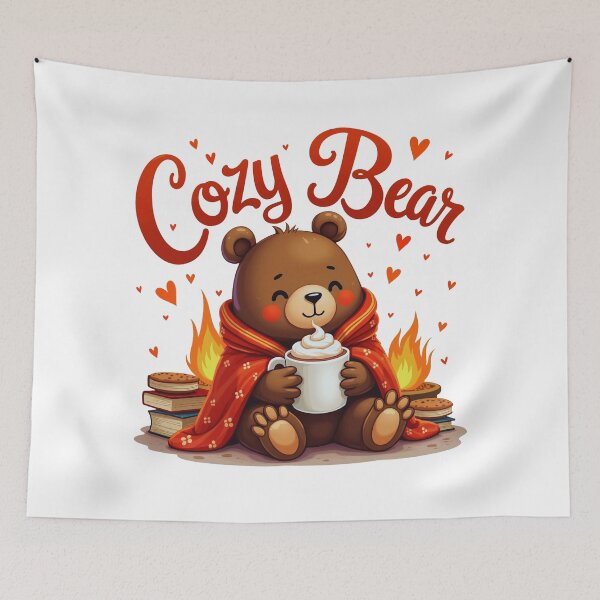 Item preview, Cozy Bear by the Campfire  designed and sold by Bulwshop.