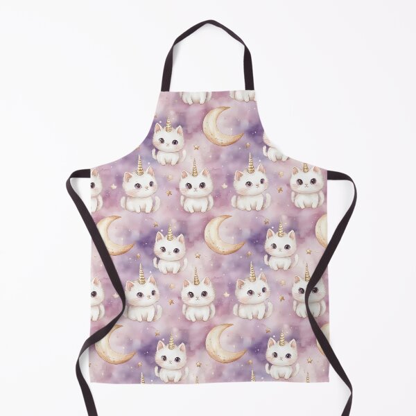 Item preview, Adorable Watercolor Caticorn Pattern with Crescent Moon and Stars designed and sold by GASCE Studio.
