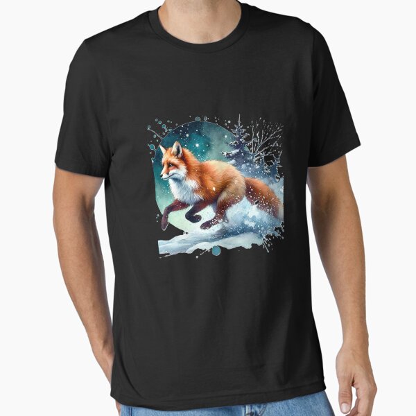 Item preview, Fox in Snow Watercolor designed and sold by NCalNoveltees.