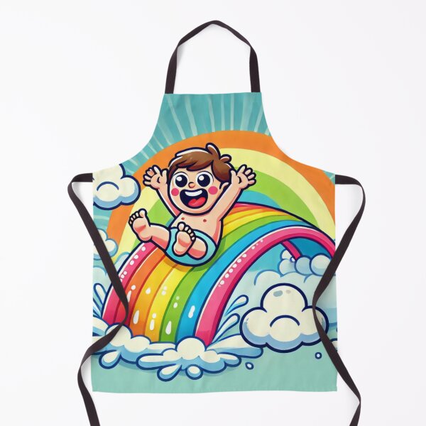 Item preview, Joyful Cartoon Sliding on Rainbow designed and sold by RainbowSlide.